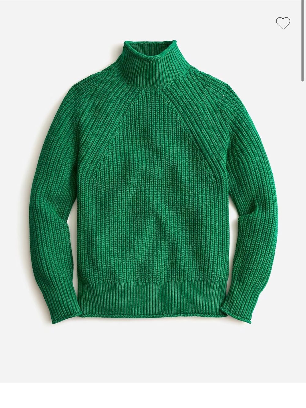 J. Crew Relaxed Rollneck Sweater in Jungle Green